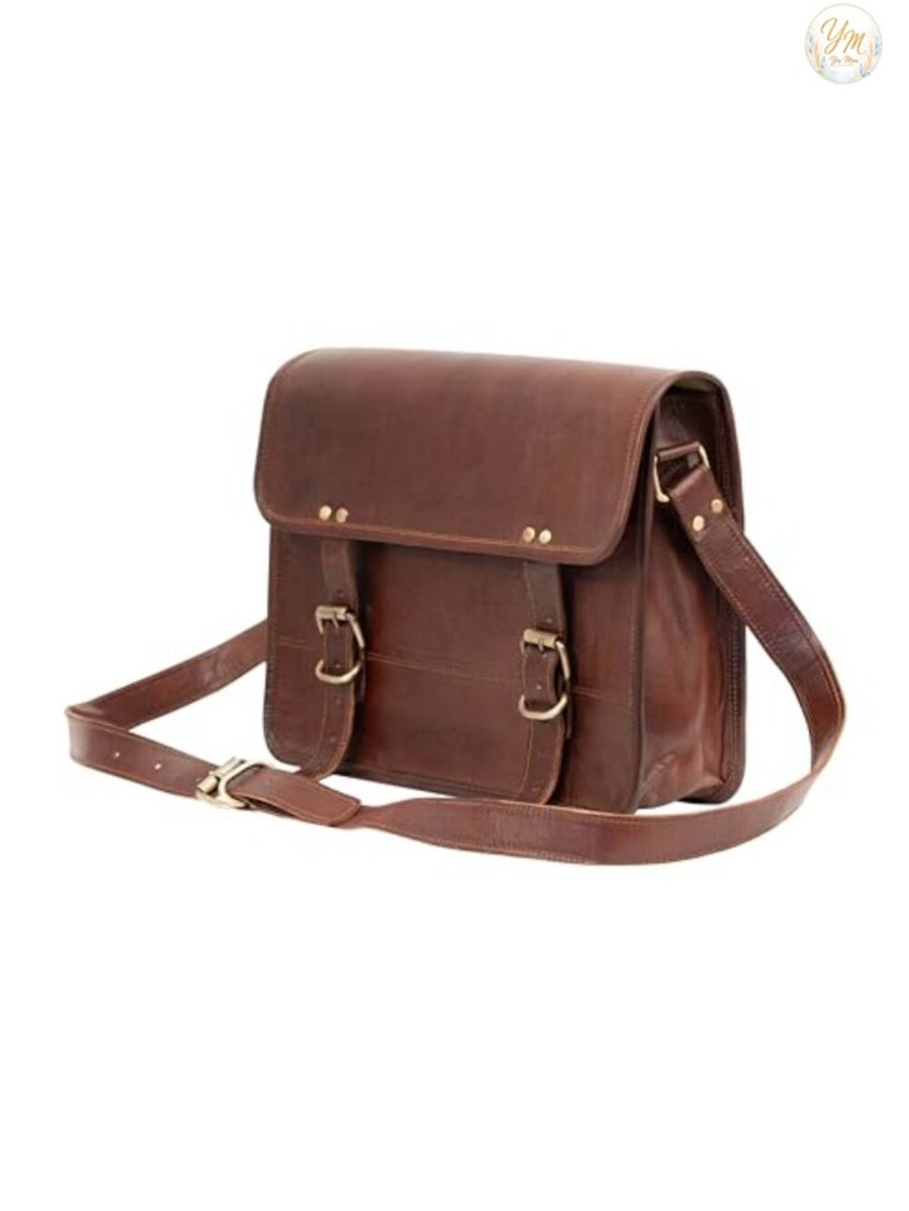 Genuine Leather Messenger Bag Vintage Satchel Crossbody, 13 inch, Unisex